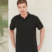 Stretch piqué polo shirt