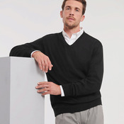 V-neck knitted sweater