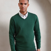 V-neck knitted sweater