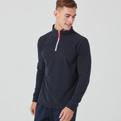 ¼ zip long sleeve fleece piped