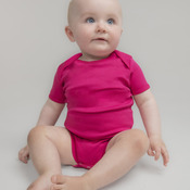 Short-sleeved bodysuit with envelope neck opening