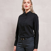 Women's banded collar 'grandad' shirt