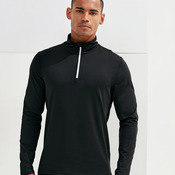 TriDri® recycled long sleeve brushed back ¼ zip top