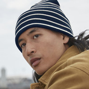 Original deep-cuffed striped beanie